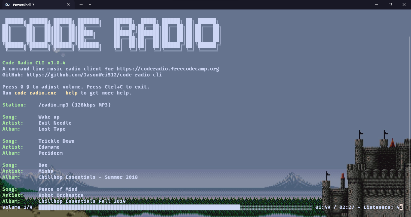 Demo code-radio-cli